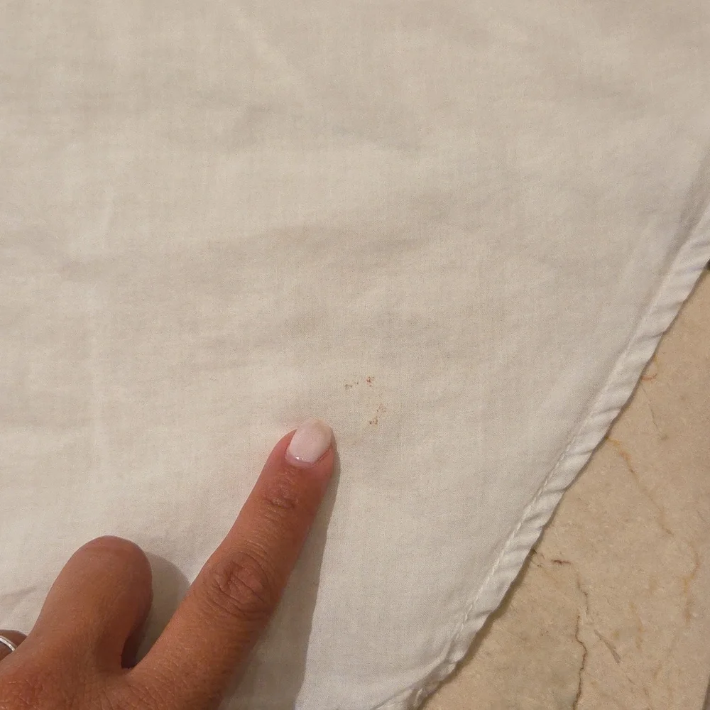 Women's JUCCA WHITE LINEN TOP BLOUSE ITALY SIZE 10 $219 - Picture 6 of 6